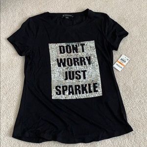 Black graphic T-shirt